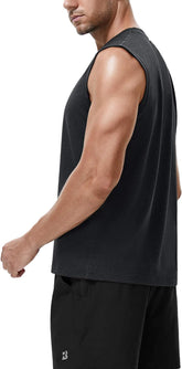 Workout Sleeveless Shirts for Men Athletic Gym Basketball Quick Dry Muscle Tank Tops